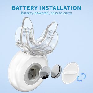 Appareil de blanchiment des dents <span class=keywords><strong>portable</strong></span> à piles pour un usage domestique et en voyage avec lumière LED 5 LED, plateau dentaire détachable - Product Image 6