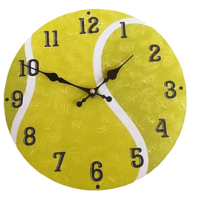 Hot-Selling Creative Sports Wall Clock Cross-Border Basketball and Soccer Silent for Bedroom Decoration No Drilling Required