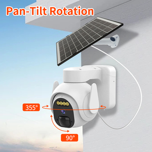 Caméra WiFi <span class=keywords><strong>solaire</strong></span> 3MP sans fil, batterie, PTZ, extérieure, audio bidirectionnel, vision nocturne couleur, caméra de sécurité CCTV - Product Image 3