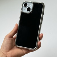 Coque de téléphone antichoc deux-en-un en plastique argenté électroplaqué avec motif animal pour iPhone 18 et Pro