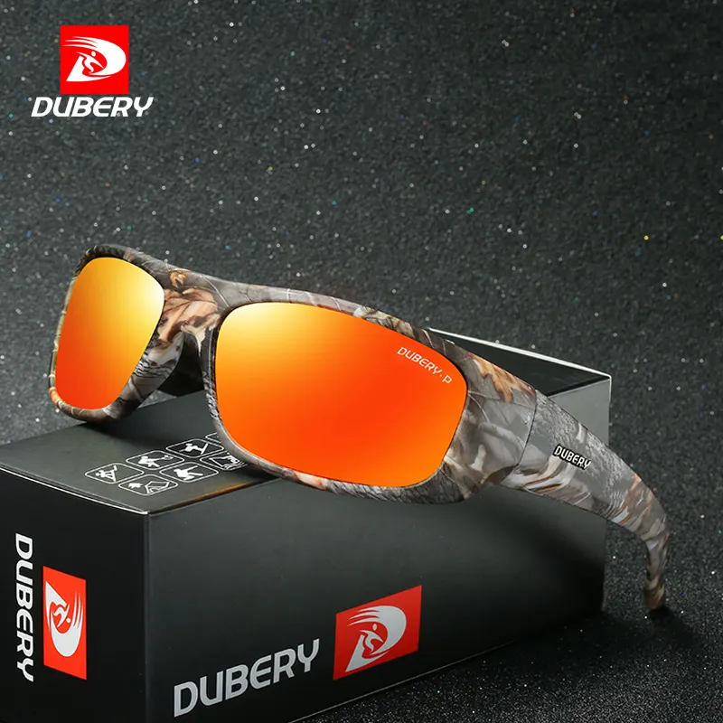 DUBERY-gafas deportivas de camuflaje para hombre, gafas de sol masculinas polarizadas de visión nocturna, de estilo Retro, con protección UV400