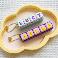 High Conversion Glowing 3D Printed Fidget Button PLA Keychain Modern Art Lightweight Key Ring Wedding Favor School Stationery