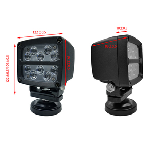 Tractor <span class=keywords><strong>Shooter</strong></span> 6000K, Luz LED Rectangular de Alta Luminosidad, 50W, Impermeable IP68, para Camiones, Minería, UTV, SUV, Carcasa de Aluminio, Trabajos en Carretera - Product Image 2