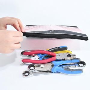 Waterproof Mesh Multi-Functional Classic Clear Small Polyester <b>Tool</b> Pouch <b>Bag</b> Heavy Duty High-Capacity Buckle Closure OEM - Product Image 2