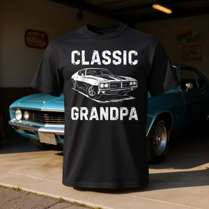 T-shirt classique pour homme, design Old Car Lover, noir - Product Image 3