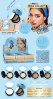 Kiss Beauty Hyaluronic Acid Cushion Foundation Poudre Visage Sans Huile Waterproof Correcteur Lisse Mat 7.5g Plus 15g