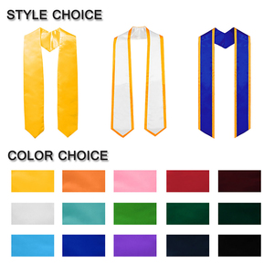 Stola da <span class=keywords><strong>Laurea</strong></span> Bianca con Ricamo Digitale Personalizzato 2026, <span class=keywords><strong>Design</strong></span> a Nastro, per Cappa da <span class=keywords><strong>Laurea</strong></span>, Vendita all'Ingrosso - Product Image 2