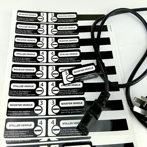 Etiqueta autoadesiva de fio personalizado para rede, auto-cabo, etiquetas de amarração elétrica