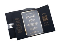 Cartes d'invitation de mariage et de fête des mères en papier couché de luxe, impression personnalisée, enveloppe, vernis mat écologique, créatif, moderne, 3D