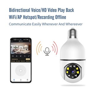 4MP ngoài trời cctv camera giá rẻ giá không dây kép ống kính Wifi E27 Ổ cắm đèn PTZ Mạng CMOS cảm biến SD lưu trữ thẻ - Product Image 4