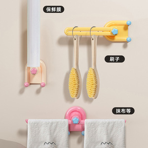 Hairband Storage Rack <b>Wall</b> <b>Mounted</b> Punch Free For Childrens Hair Ties Jewelry Organizing <b>Shelf</b> Rectangle Painted Finish - Product Image 2