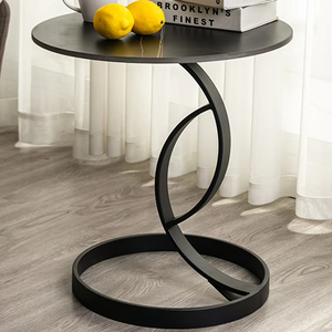 Lastra di roccia tavolo laterale italiano minimalista soggiorno accanto al <span class=keywords><strong>divano</strong></span> piccolo <span class=keywords><strong>tavolino</strong></span> da caffè Mini Design nero <span class=keywords><strong>tavolino</strong></span> - Product Image 3