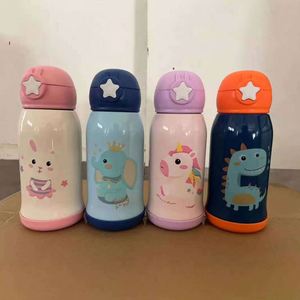 Stainless Steel Tumbler Vacuum <b>Flask</b> For Children Cartoon Design With Lid Travel Bottle 12-24 Hours Thermal Insulation - Product Image 1
