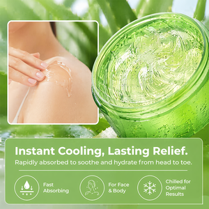 Gel Idratante all'Aloe Vera, Gel Viso e Corpo Lenitivo e Sbiancante, Riparatore per <span class=keywords><strong>Scottature</strong></span> Solari, <span class=keywords><strong>Crema</strong></span> all'Aloe Vera per la Cura della Pelle - Product Image 3