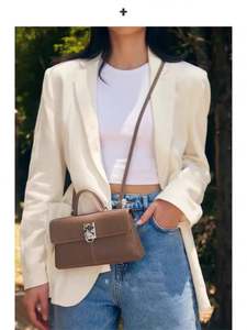 Bolso de Hombro Pequeño de Cuero Genuino para Mujer 2026, Diseño de Lujo, Tipo Tofu, Cartera, Bolsos Cruzados de Marca para Mujer - Product Image 4