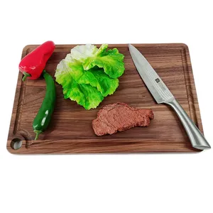 Customize Acacia Wood Bread Cutting Board Acacia Wood Cutting Board Schneidebrett Bambus Chopping Block With Hanging Hole
