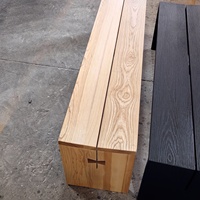 Chaise et banc de salle à manger modernes en bois de frêne massif pour table à manger, pied de lit et salon de thé