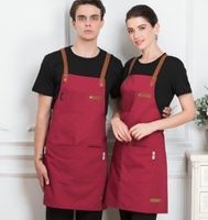 Tablier de Chef Noir en Coton Denim de Haute Qualité, Personnalisé avec Logo Brodé, Sans Manches, pour Cuisine et Cuisinier
