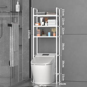Estante <span class=keywords><strong>de</strong></span> Almacenamiento Multifuncional <span class=keywords><strong>de</strong></span> Metal <span class=keywords><strong>de</strong></span> Tres Niveles para <span class=keywords><strong>Baño</strong></span>, Fácil <span class=keywords><strong>de</strong></span> Montar, sobre el Inodoro - Product Image 4