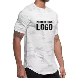 T-shirt pour homme de sport de gym à impression personnalisée, taille plus, décontracté, coupe ajustée, polyester, t-shirts pour homme en blanc surdimensionnés - Product Image 5