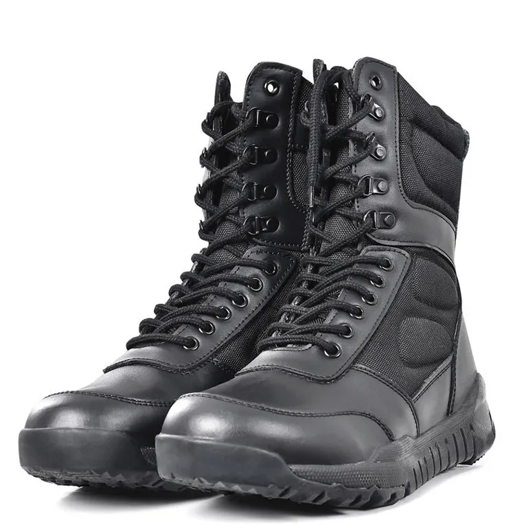 Waterproof Combat Firm Toe Breathable Side Zipper Tactical Climbing Hiking Boots Sepatu Wholesale