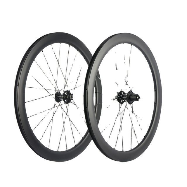 700c Carbon Road Disc Wheels 50mm Clincher Tubular Bicycle Wheelset with 100x15 142x12 Disc Brake Six-Hole Lock Carbon Wheels