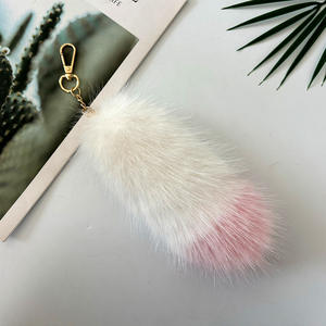 Colgante de llavero de piel de conejo de imitación personalizado en forma de mochila escolar Cos Accesorios - Product Image 6