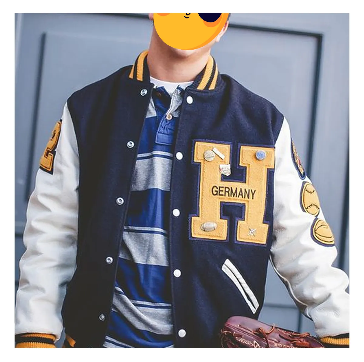 Vintage Varsity Bomber Baseball Letterman Jacket Blank Chaqueta Cuire Patch Letter Mans Custom Embroidery Winter Wool Casual Raw
