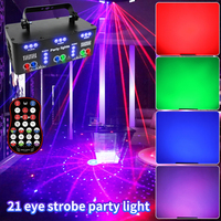 Lumières LED pour le nouvel an 15 yeux 21 yeux, lumières laser disco fête féerique vacances noël dj lumières DMX lampe à faisceau stroboscopique