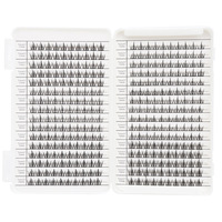 Faux cils semi-faits à la main en fibre synthétique, emballage en livre, vente en gros, usine, approvisionnement stable, éventail segmenté auto-greffant