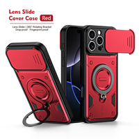 Étui de protection antichoc TPU+PC, 360° ° Support rotatif pour anneau, coque de téléphone avec cache-objectif coulissant pour OnePlus Nord 6/15R/15/Nord 5