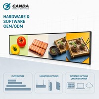 Écran tactile numérique intelligent ultra-large de 37 pouces, affichage IPS LCD Full HD haute luminosité pour la vente au détail et les centres commerciaux