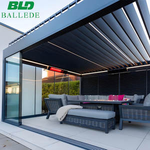 Pérgola <span class=keywords><strong>de</strong></span> <span class=keywords><strong>Aluminio</strong></span> Resistente <span class=keywords><strong>para</strong></span> Exteriores, con Techo <span class=keywords><strong>de</strong></span> Láminas Giratorias, Impermeable, <span class=keywords><strong>para</strong></span> Área <span class=keywords><strong>de</strong></span> Barbacoa, <span class=keywords><strong>Precios</strong></span> <span class=keywords><strong>de</strong></span> Fábrica - Product Image 4