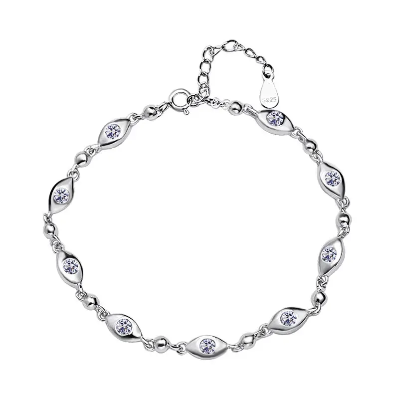 Оптовая продажа, женские 925 серебряные браслеты для личного украшения, модные украшения для женщин и девочек