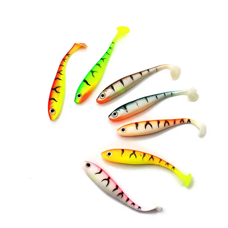 7cm 2.1g biyonik bas kürek kuyruk shad minnow yeni swimbait yumuşak yüzmek yemler swimbait jig cazibesi yapay yemler