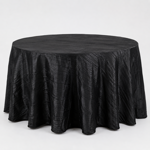 Custom Taffeta <b>Tablecloth</b> Vertical Crinkle Polyester <b>Table</b> Cover <b>for</b> Event Rental and Hospitality Distribution - Product Image 1