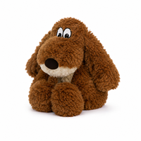 Peluche chien mignon et doux, jouet en peluche marron de dessin animé, poupée en peluche câline pour enfants, cadeau d'anniversaire ou de Noël