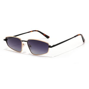 Gafas de Sol Rectangulares Unisex con Lentes Marrones, Protección UV400, Marco Metálico, Estilo Moderno para Adultos - Product Image 4