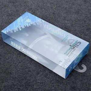Caja de embalaje de ropa interior para hombre, embalaje de PVC transparente con logotipo personalizado impreso