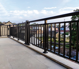 Barandillas de Balcón de Acero Galvanizado Personalizadas, Barandas <span class=keywords><strong>para</strong></span> Terrazas y Azoteas, Cercas de Aleación de Aluminio <span class=keywords><strong>para</strong></span> Villas y Comunidades Residenciales - Product Image 1