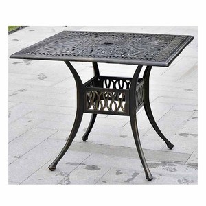 Set da Pranzo Elisabeth in Alluminio Bianco per Esterni, Mobili da Giardino, Tavolo e Sedie per Cortile e Hotel, Metallo Resistente - Product Image 5