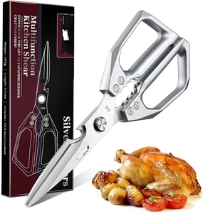 <b>Kitchen</b> <b>Scissors</b> All Purpose Stainless Steel <b>Kitchen</b> Shear Sharp Silver Meat <b>Scissors</b> Dishwasher Safe Heavy Duty Poultry Shears - Product Image 1