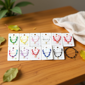 Pulsera de Acero Inoxidable con Diseño de Espina de Pescado y Siete Estrellas, con Cuentas, Linda, Unisex, Regalo, Joyería Hecha a Mano - Product Image 3