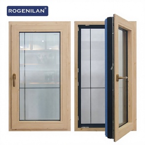 Fenêtres à battants Rogenilan modernes à rupture de pont <span class=keywords><strong>thermique</strong></span>, triple <span class=keywords><strong>vitrage</strong></span> Low-e, en aluminium et PVC co-extrudé multi-chambres - Product Image 2