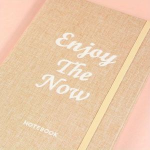 A5 100 GSM Thick Paper Linen Hardcover Lined <b>Journal</b> with Inspirational Design Dotted Binding Zhejiang China - Product Image 4