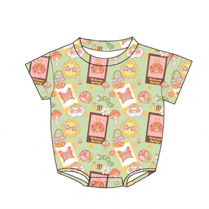 Sommerlicher Karierter Monster-Truck Bambus-Baby-Strampler für Jungen und Mädchen Kurzarm Western-Stil Übergroßer Bubble-Romper für Kleinkinder - Product Image 6