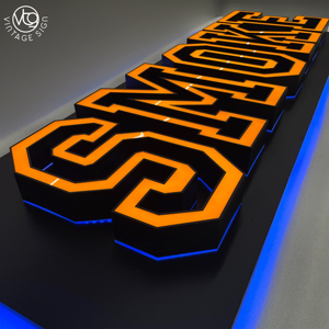 Custom segno tabaccheria LED lettera LOGO fumo impermeabile all'aperto tabacchiera LOGO del negozio di fumo LOGO Business Front segno con l'alta qualità - Product Image 3
