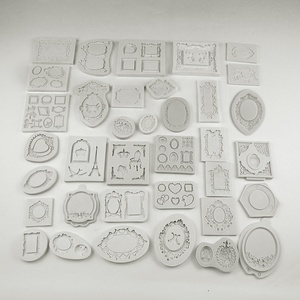 D5065 Bingkai Foto Eropa Beragam Gaya Bingkai Relief Fondant Kue Gula Hiasan Gantung Ornamen Cetakan Resin Silikon 3D Cetakan - Product Image 2