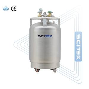 ถังบรรจุไนโตรเจนเหลว SCITEK พร้อมดีไซน์คอถังที่เป็นเอกลักษณ์  หน้าจอแสดงระดับ  วาล์วโซลินอยด์  ถังสแตนเลส - Product Image 1