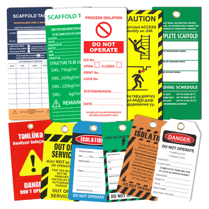 Cartelli di Sicurezza per Lockout Tagout, Etichette in Carta per Informazioni Lockout Tagout, Lockout e Sicurezza - Product Image 3